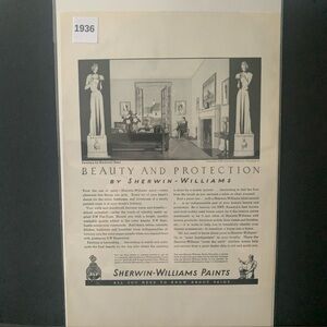 Vintage 1936 Sherwin Williams Paints Beauty and Protection Ad Advertisement